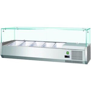 Витрина холодильная для ингредиентов 5 GN1/4-150 Koreco VRX 1200 335 WN