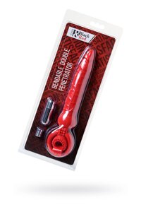 Black & Red by TOYFA - Насадка на пенис с вибрацией, 24 см (красный)