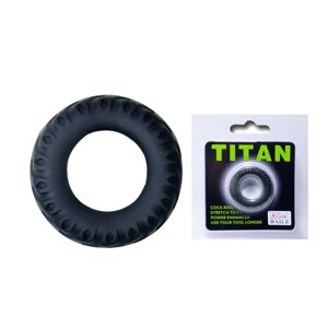 Эрекционное кольцо Titan, 4 см (черный)