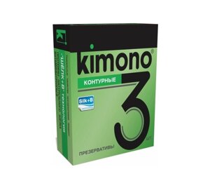 Kimono - Контурные презервативы с накопителем, 3 шт