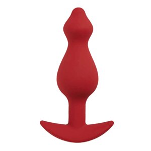 Le Frivole Libra - Бордовая анальная пробка размера М, 11.3х3.5 см