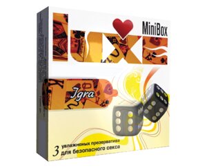 Luxe Mini Box - Игра - Классические презервативы с ребристой поверхностью, 3 шт