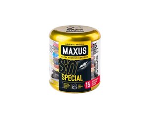 Maxus Special - Точечно-ребристые презервативы в ж/б, 15 шт