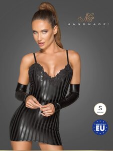Noir Handmade Powerwetlook minidress - эротическое мини-платье на бретелях, S (чёрный)