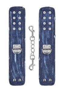 Ouch! Roughend Denim Style джинсовые наручники, 26х5.5 см (голубой)