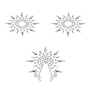 Petits Joujoux Gloria set of 3 - пэстис из кристаллов украшение на грудь и вульву, 3 шт (белый)