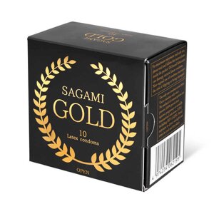 Sagami Gold - японские латексные презервативы, 18 см