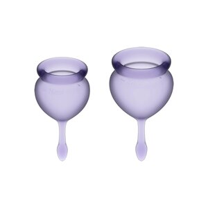 Satisfyer Feel Good - Набор менструальных чаш, 15 мл и 20 мл (фиолетовый)