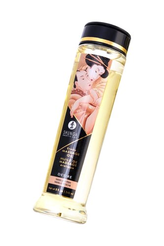 Shunga Desire натуральное возбуждающее массажное масло, 240 мл (ваниль)