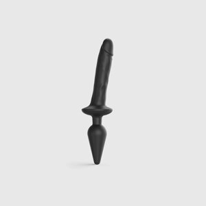 Strap-On-Me Switch Plug-In Semi-Realistic Dildo Noir L - Фаллоимитатор, 15,5 см (черный)