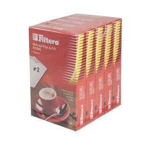 Аксессуар для кофемашины Filtero Premium N2/200 комплект фильтров для кофе