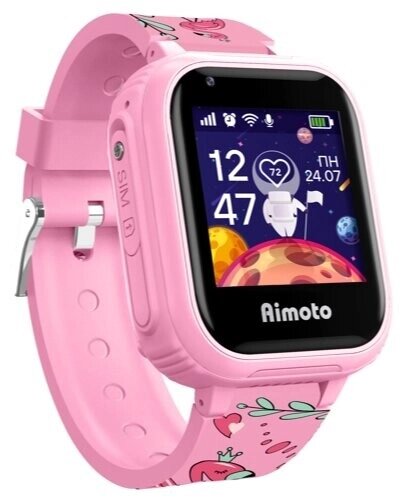 Детские смарт-часы Кнопка Жизни AIMOTO Pro 4G фламинго (8100821)
