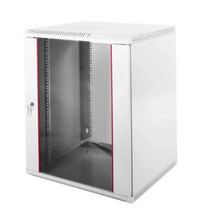 Коммутационный шкаф ЦМО ШРН-Э-18.650 настенный, стеклянная передняя дверь, 18U, 600x930x650мм