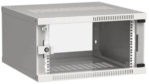 Коммутационный шкаф ITK LWE3-06U66-GF настенный, стеклянная передняя дверь, 6U, 600x320x600мм