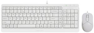 Комплект мыши и клавиатуры A4Tech Fstyler F1512 USB белый/белый