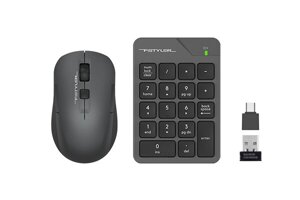 Комплект мыши и клавиатуры A4Tech Fstyler FG1600C Air серый/черный