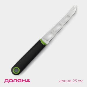 Нож для сыра доляна lime, 252,3 см, цвет черно-зеленый