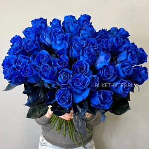 Пышный букет Синих Роз
