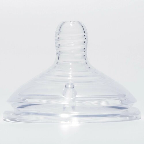 Соска силиконовая, антиколиковая на бутылочку,3мес., широкое горло,60мм, средний поток