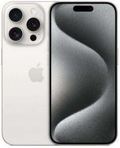Телефон Apple iPhone 15 Pro (A3104) 256Gb белый титан (MTQ93ZA/A)