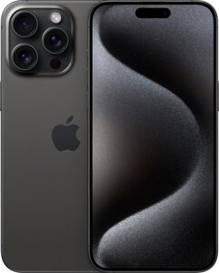 Телефон Apple iPhone 15 Pro Max (A3105) 1Tb черный (MU6Y3J/A)