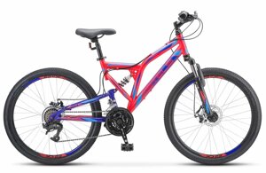 Велосипед для подростков STELS Mustang MD 24 V010 Красный неоновый/Синий (LU095563 LU094555 16)
