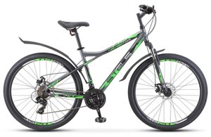 Велосипед взрослый STELS Navigator-710 MD 27.5 V020 Антрацитовый/зелёный/чёрный (LU093864*LU085138*18)