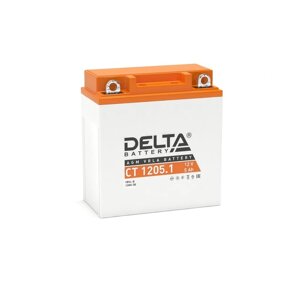 Аккумуляторная батарея Delta СТ1205.1 (12N5-3B, YB5L-B) 12 В, 5 Ач обратная (