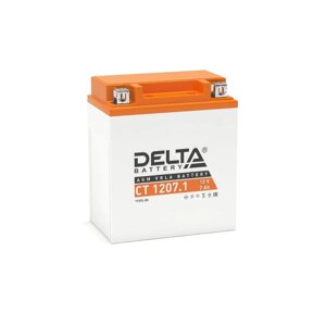 Аккумуляторная батарея Delta СТ1207.1 (YTX7L-BS) 12 В, 7 Ач обратная (