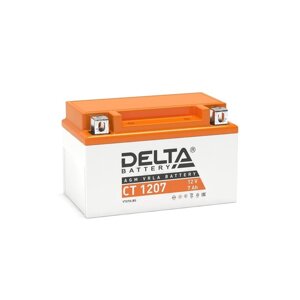 Аккумуляторная батарея Delta СТ1207 (YTX7A-BS) 12 В, 7 Ач прямая (