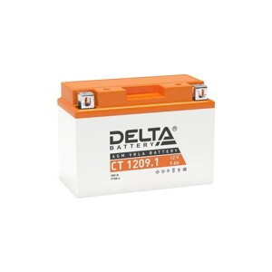 Аккумуляторная батарея Delta СТ1209.1 (YT9B-BS) 12 В, 9 Ач прямая (