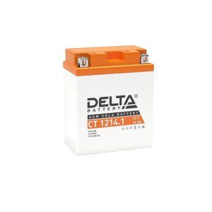 Аккумуляторная батарея delta ст1214.1 (YB14-BS, YTX14AH, YTX14AH-BS) 12в, 14 ач прямая (