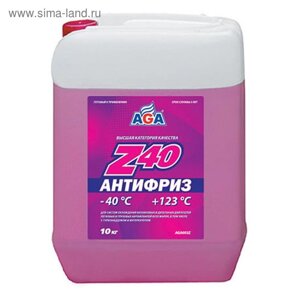 Антифриз AGA красный -40С/123С готовый 10 кг
