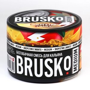 Бестабачная никотиновая смесь для кальяна Brusko "Энергетик с манго", 50 г, medium