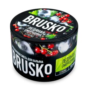 Бестабачная никотиновая смесь для кальяна Brusko "Ледяная смородина", 50 г, strong