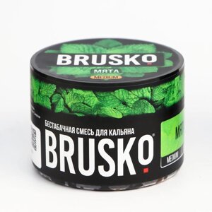Бестабачная никотиновая смесь для кальяна Brusko "Мята", 50 г, medium