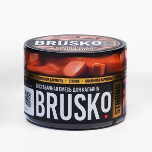 Бестабачная никотиновая смесь для кальяна Brusko "Сливочная карамель" 50 г, strong
