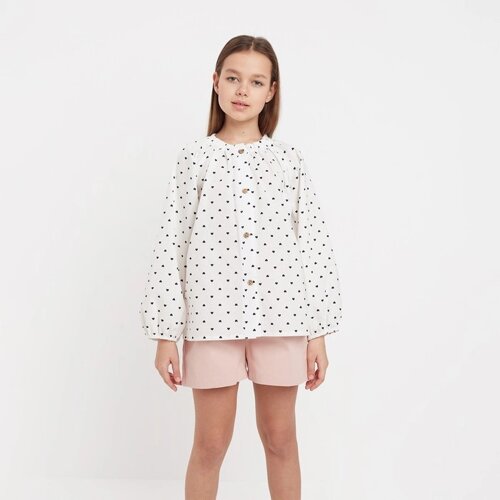 Блузка для девочки MINAKU цвет белый, рост 128 см