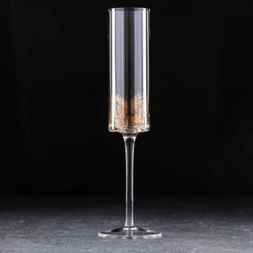 Бокал из стекла для шампанского Magistro «Золотой лист», 170 мл, 524 см