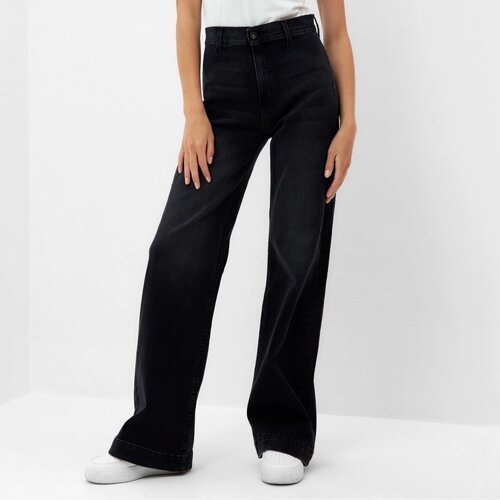 Брюки женские джинсовые MINAKU SLIM FIT цвет черный , р-р 42 (рост 168)