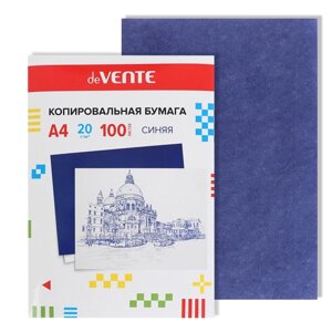 Бумага копировальная (копирка) А4, deVENTE, 100 листов, цвет синий