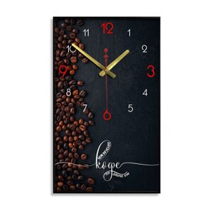 Часы-картина настенные, интерьерные "Чем вкуснее кофе, тем добрее утро", плавный ход, 57 х 35 х 4 см