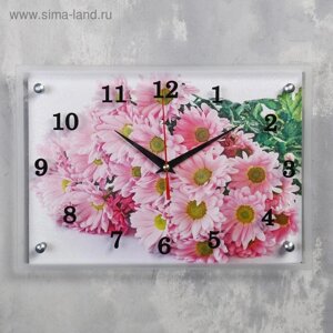 Часы настенные, серия: Цветы, "Герберы", 25х35 см