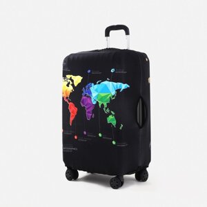 Чехол на чемодан 20", цвет чёрный/разноцветный