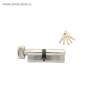 Цилиндровый механизм Apecs SM-90(40С/50)-C-Ni, ключ-вертушка, перфорированный, цвет никель