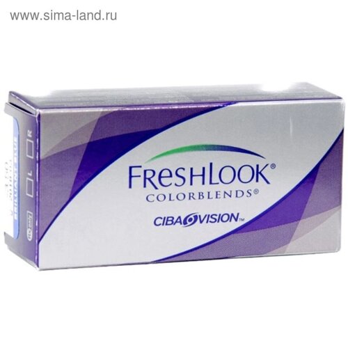 Цветные контактные линзы FreshLook ColorBlends Blue,0,5/8,6 в наборе 2шт