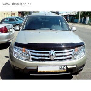 Дефлектор капота темный renault duster 2011-