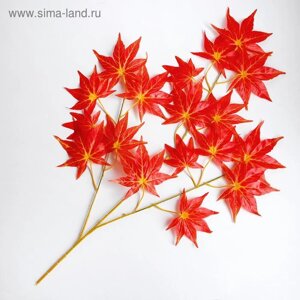 Декор «Листья на ветке» цвет красный