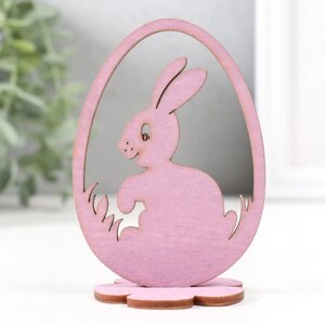 Декор Пасхальный "Кролик" 6,5х4,7х9,3 см (набор 2 детали) фиолетовый