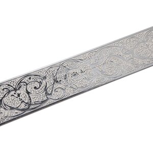 Декоративная планка «Вензель», длина 250 см, ширина 7 см, цвет серебро/слоновая кость